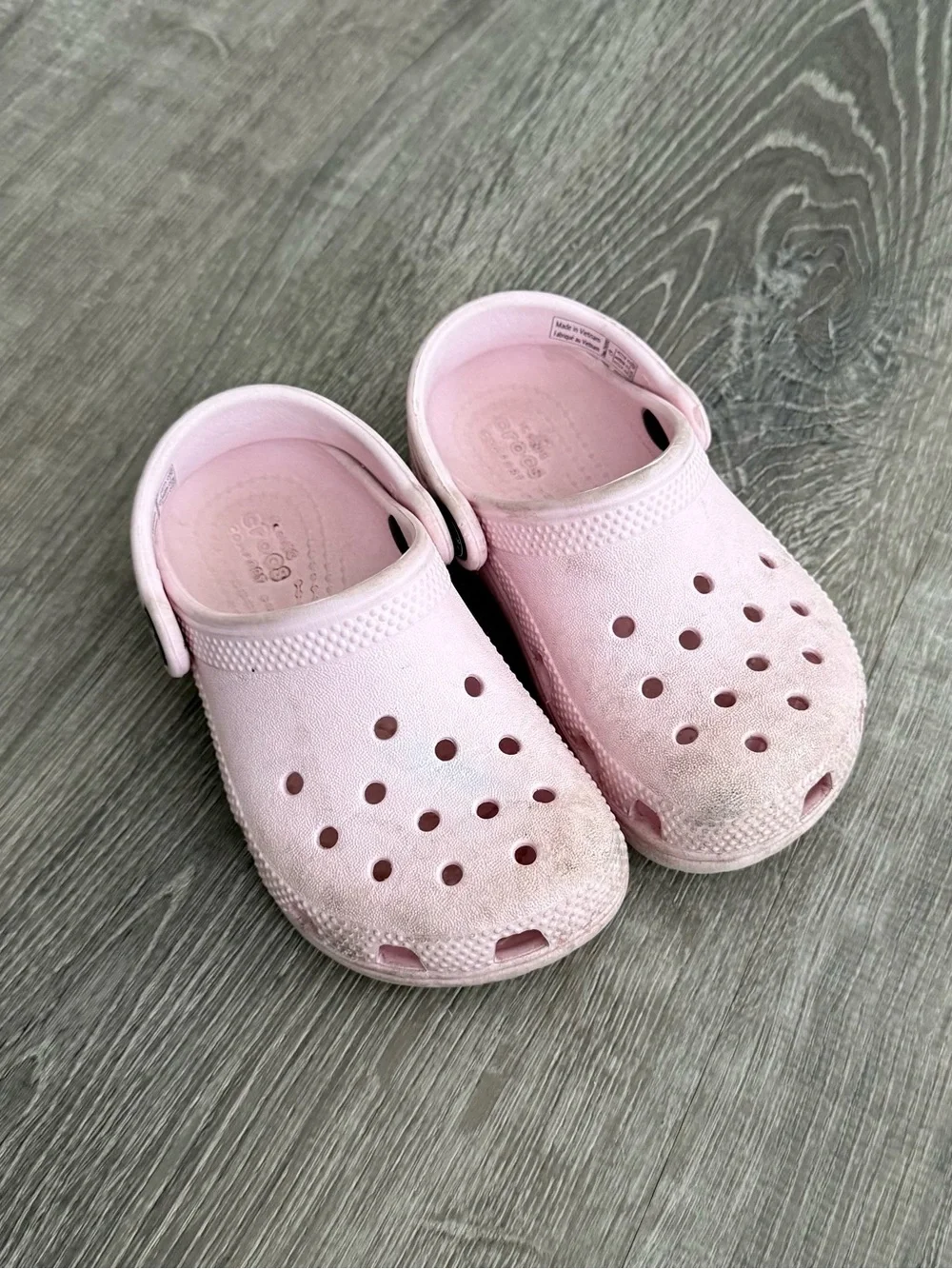 Kids Pink Slip-On Croc Shoes
